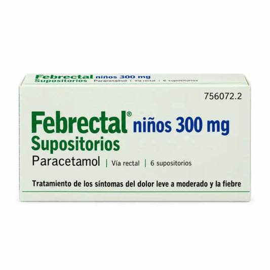 Febrectal lapsille 300 mg parasetamolia, 6 peräpuikkoa