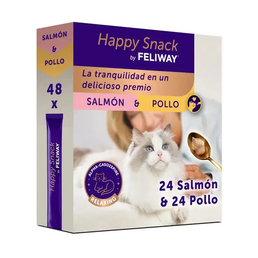 Feliway Happy Snack – kanaa ja lohta, 48 pussia