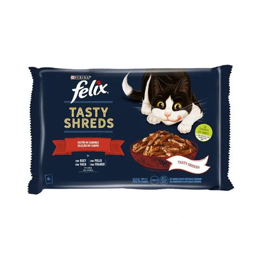 Felix Tasty Shreds -lihasoset kastikkeessa, 12 x 4 x 80 grammaa