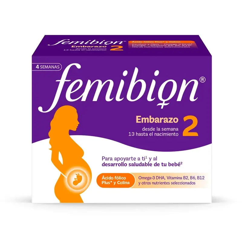 Femibion 2 Raskaus – foolihappoa ja vitamiineja, 2 x 28 tablettia