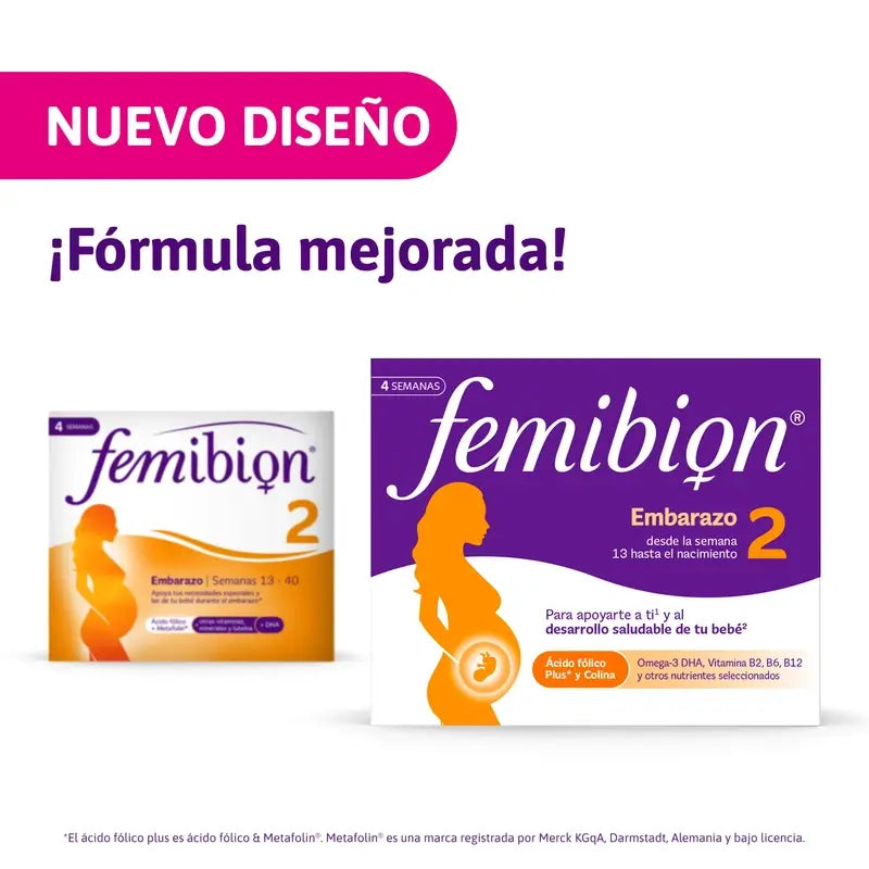 Femibion 2 Raskaus – foolihappoa ja vitamiineja, 2 x 28 tablettia