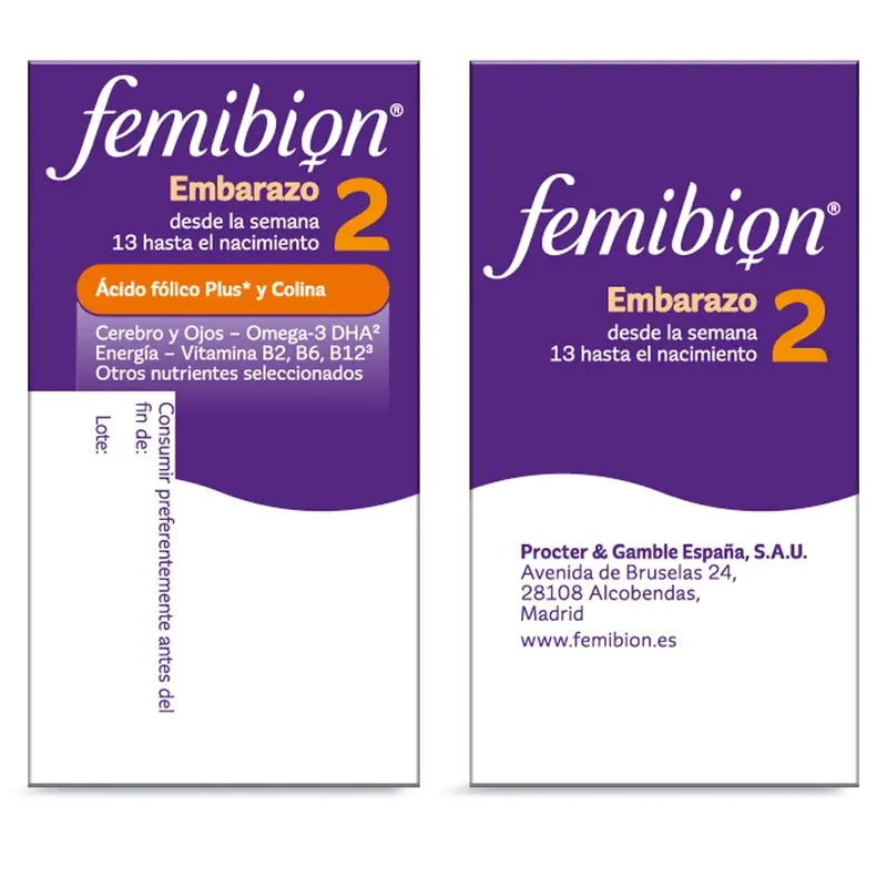 Femibion 2 Raskaus – foolihappoa ja vitamiineja, 2 x 28 tablettia