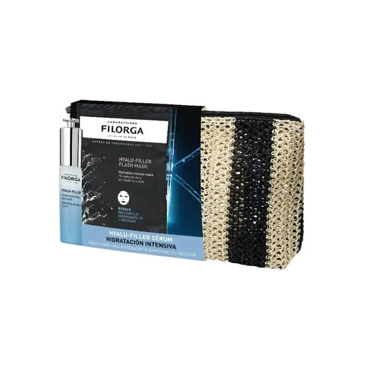 Filorga Pack Hyalu Filler -seerumi + naamio, mukana lahjaksi kosmetiikkalaukku 