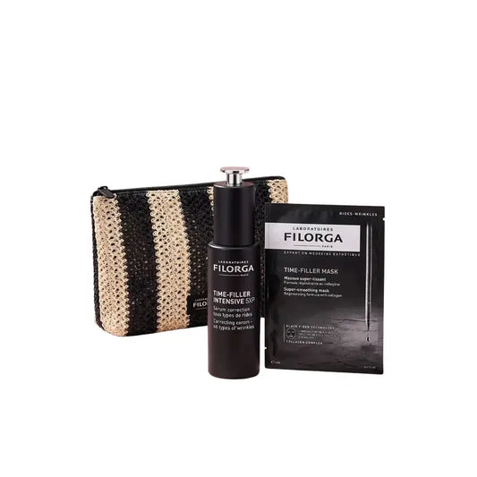 Filorga Pack Time-Filler Intensive 5Xp -seerumi + naamio, mukana lahjaksi kosmetiikkalaukku