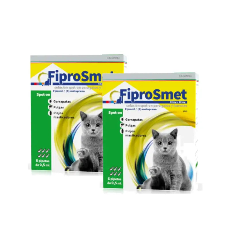 Fiprosmet kissille ja freteille, 2 x 6 kpl 0,5 ml:n pipettejä