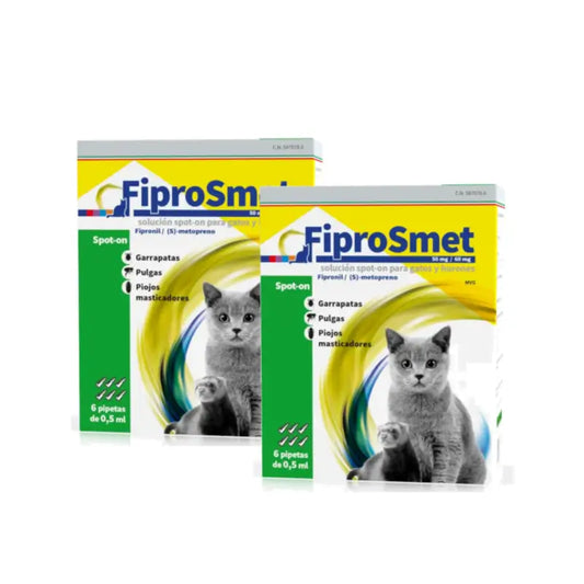 Fiprosmet kissille ja freteille, 2 x 6 kpl 0,5 ml:n pipettejä