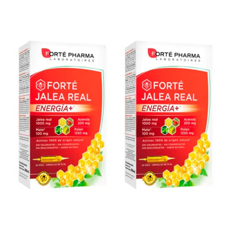 Forté Pharma Duplo Forté Royal Jelly Energy+, 2 x 20 phials