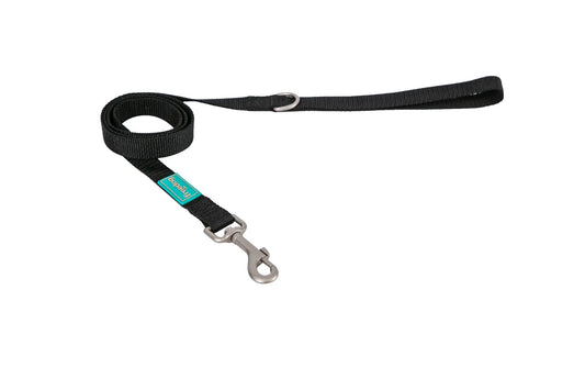 Freedog Basic -nylonhihna, musta, 15 mm, 120 cm