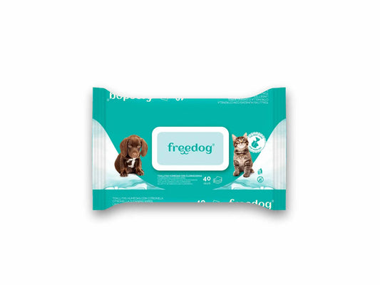 Freedog-klooriheksidiinipyyhkeet, iso pakkaus, 40 kpl