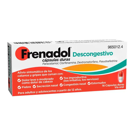 FRENADOL® Flu Decongestant, Oral Use, 16 capsules