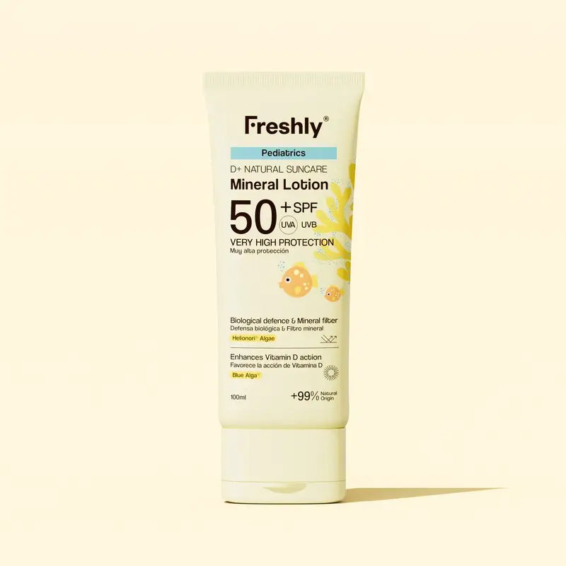 Freshly Pediatrics D+ Natural Suncare Mineral Lotion SPF50, 100 ml
