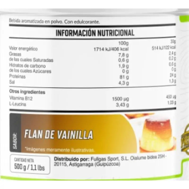 Fullgas Vegan Protein Flan, vanilja-karamelli, 500 g. 