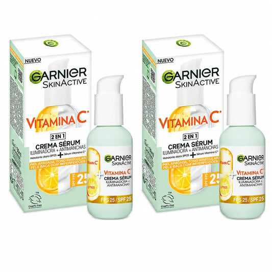 Garnier SPF 25 -seerumivoide. Korkeapitoinen C-vitamiiniseerumi ja aurinkosuoja, 50 ml, 2 kpl:n pakkaus