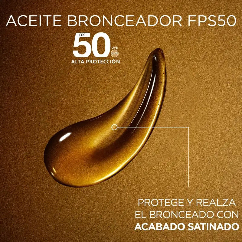 Garnier Delial Ideal Bronze -suojausöljy SPF 50 tasaisen ja hehkuvan rusketuksen saavuttamiseksi – 150 ml