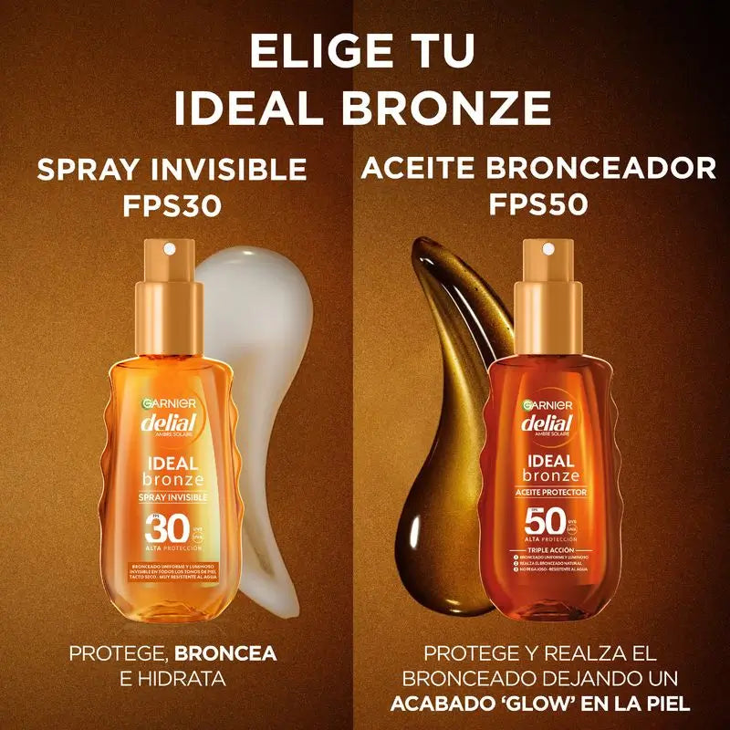 Garnier Delial Ideal Bronze Invisible Spray SPF30 aurinkosuojasuihke 150 ml