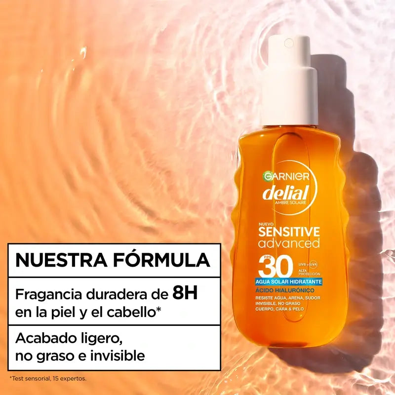 Garnier Delial Sensitive Advanced kosteuttava aurinkovoide SPF 30, 150 ml