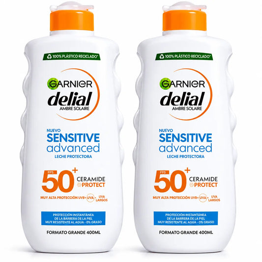 Garnier Delial SPF50+ aurinkovoide 400 ml, 2 kpl:n pakkaus