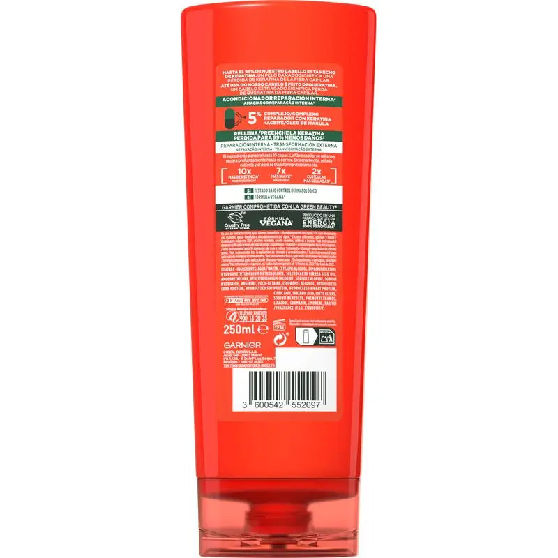 Garnier Fructis Adiós Daños -hoitoaine marulaöljyllä vaurioituneille hiuksille 250 ml