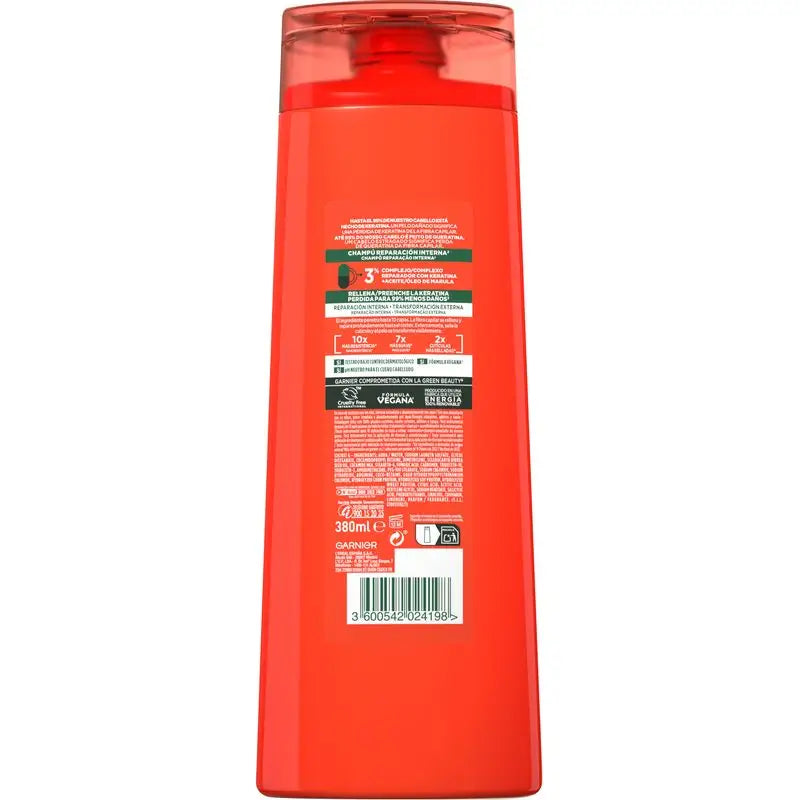 Garnier Fructis Adiós Daños -shampoo marulaöljyllä vaurioituneille hiuksille 380 ml