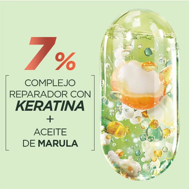 Garnier Fructis 10-in-1 huuhtelematon hoitoaine ”Adiós Daños” marulaöljyllä vaurioituneille hiuksille 400 ml