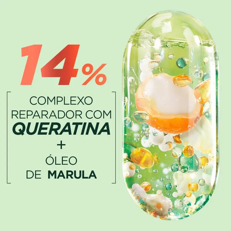 Garnier Fructis 10-in-1 huuhtelematon hoitoaine ”Adiós Daños” marulaöljyllä vaurioituneille hiuksille 400 ml