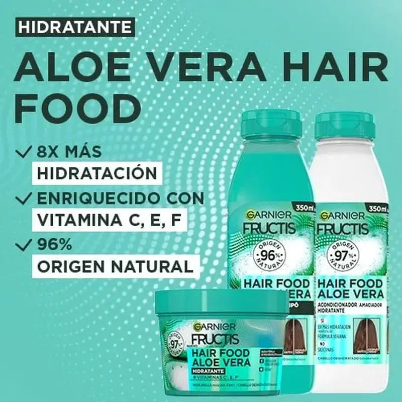 Garnier Fructis Hair Food Aloe Vera 3-in-1 kosteuttava hiusnaamio 400 ml kuivalle hiukselle