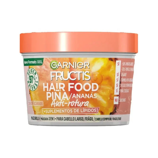 GarnierFructis Hair Food Pineapple 3 In 1 Anti-Breakage Mask 400 Ml For Long, Brittle Hair