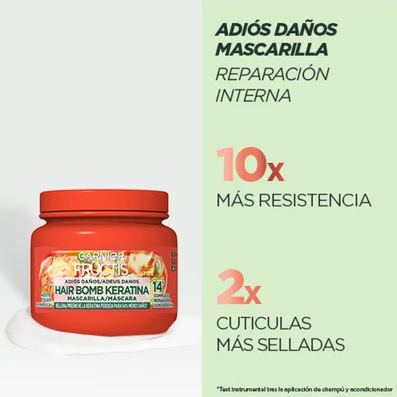 Garnier Fructis Adiós Daños -naamio marulaöljyllä vaurioituneille hiuksille 320 ml