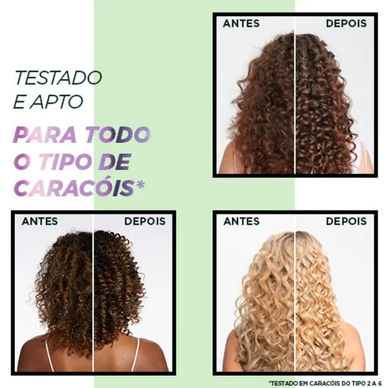 Garnier Fructis Método Rizos -hoitoaine nro 2 kosteuttaa kiharoita viikon ajan, 370 ml