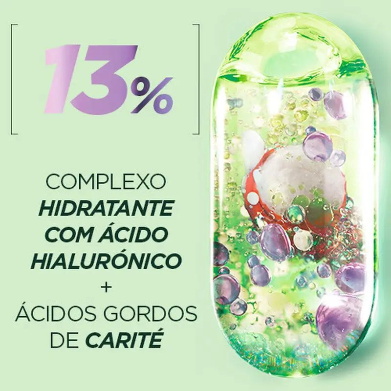 Garnier Fructis Método Rizos -hoitoaine nro 2 kosteuttaa kiharoita viikon ajan, 370 ml