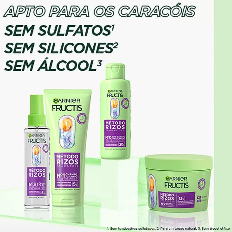 Garnier Fructis Método Rizos -seerumi nro 3: kosteutetut ja määritellyt kiharat 48 tunnin ajan, 150 ml