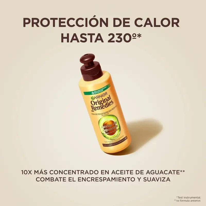 Garnier Original Remedies Avokadoöljy ja sheavoi -voide vaikeasti hallittavalle ja kiharaiselle hiukselle 200 ml