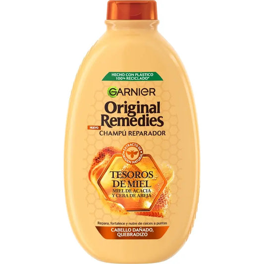 Garnier Original Remedies -korjaava shampoo ”Tesoros De Miel” kuivalle ja hauraalle hiukselle 600 ml