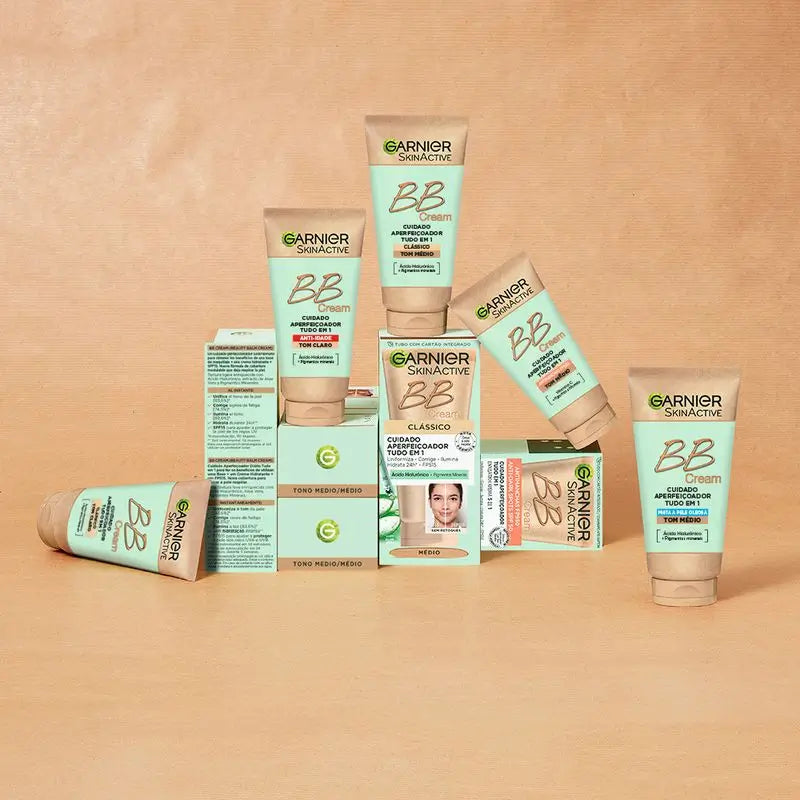 Garnier Skinactive BB-voide, ikääntymistä ehkäisevä, keskisävy. Värillinen all-in-one-kosteusvoide, SPF 15, 50 ml