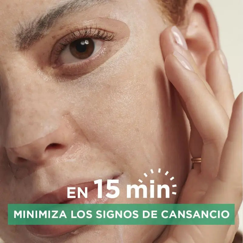 Garnier Tissue Mask Hyaluronic Cryo Jelly -väsymystä lievittävä naamio väsyneelle iholle. 4 % glyseriiniä + mentoli + hyaluronihappo.