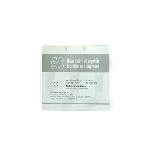 HYDROPHILIC COTTON STERILE GAUZE COMPRESSES LARGE CR