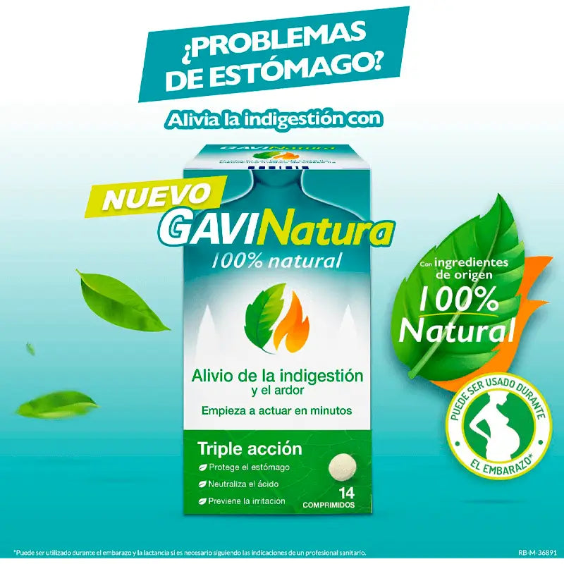 Gavinatura – helpotusta ruoansulatushäiriöihin ja närästykseen, 14 tablettia