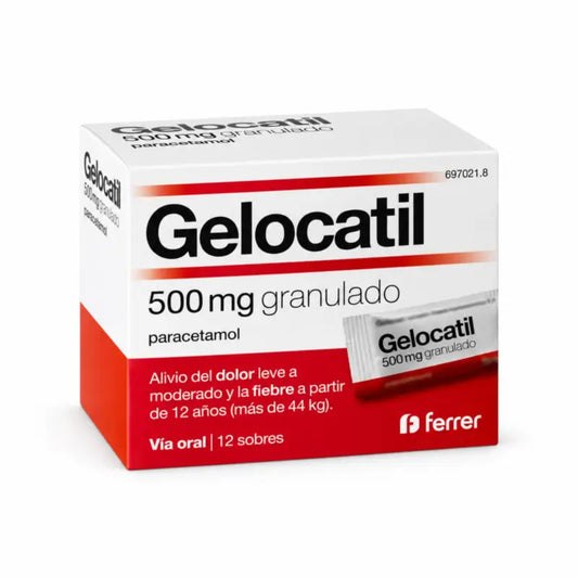 Gelocatil 500 mg rakeet, 12 pussia