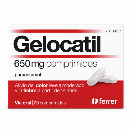 Gelocatil 650 mg, 20 tablettia