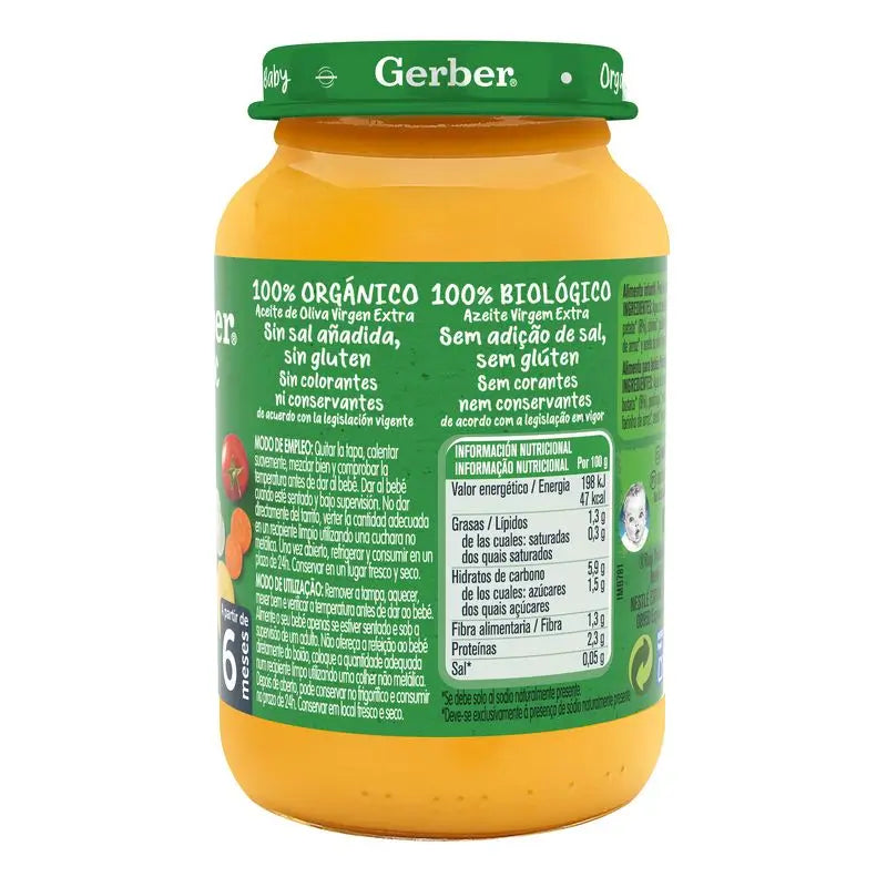 Gerber Organic -vihannekset ja naudanliha, 190 g