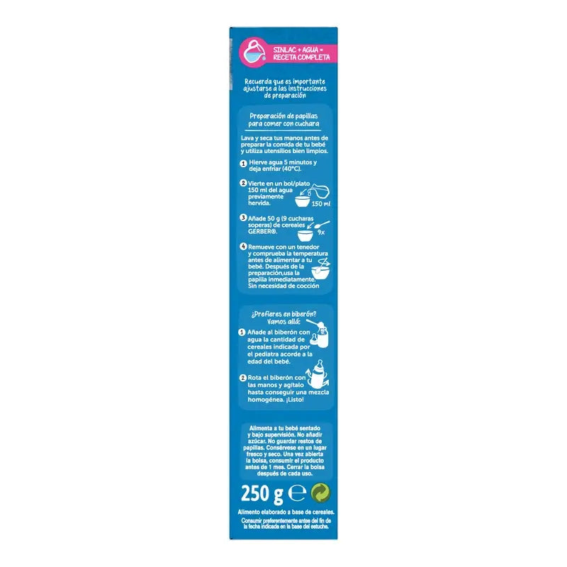 Gerber Expertcare Sinlac -vauvanruoka, 6 kuukauden iästä alkaen, 250 g