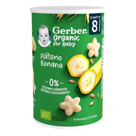 Gerber Snacks: Luomuviljaleivokset banaanilla, 35 g
