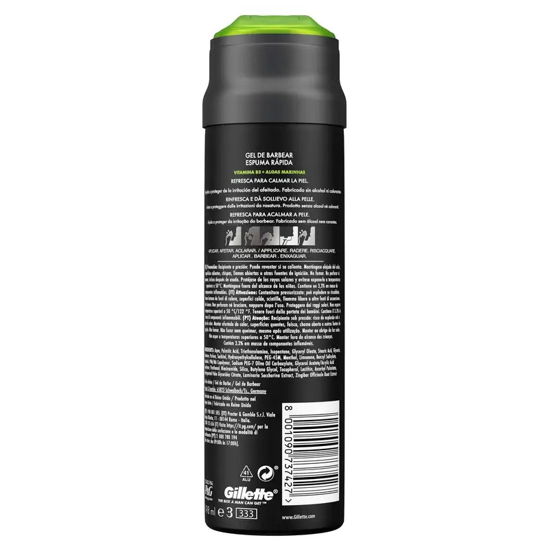 Gillette Labs -parranajogeeli, nopeasti vaahtoava, 198 ml