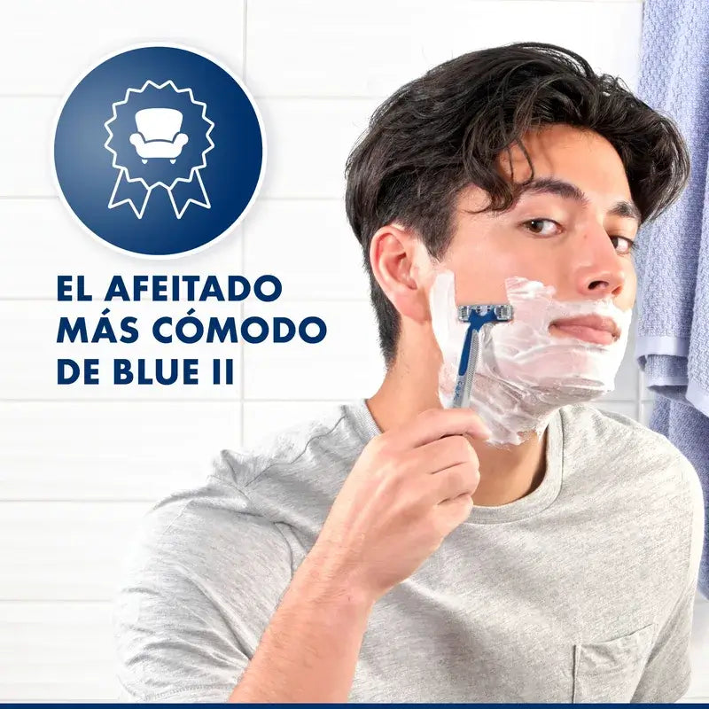 Gillette Blue II Max kertakäyttöiset partakoneet, 10 kpl, 2 terää ja liukastusgeeli
