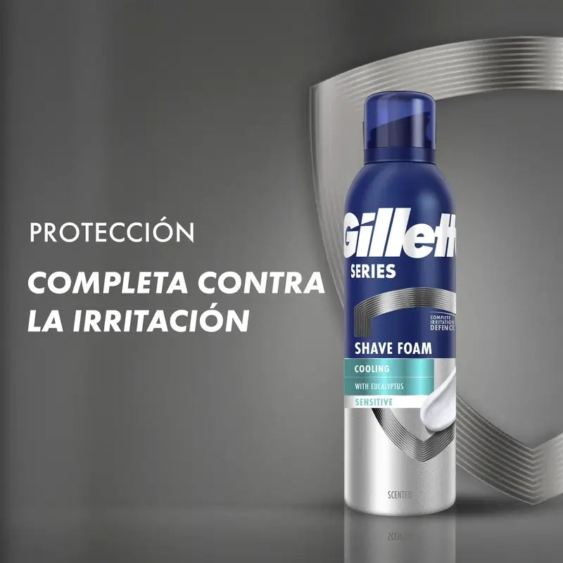 Gillette Series virkistävä parranajovaahto eukalyptuksella, 250 ml