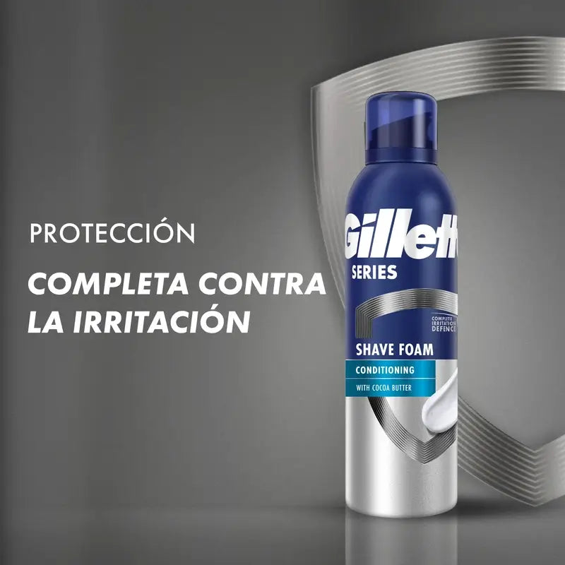 Gillette Series -pehmentävä parranajovaahto, jossa on kaakaovoita, 250 ml
