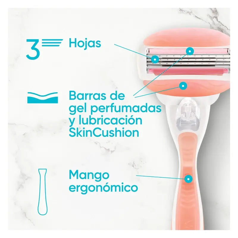 Gillette Venus Comfortglide Spa Breeze -karvanpoistokone naisille, 1 kahva + 3 vaihtoterää