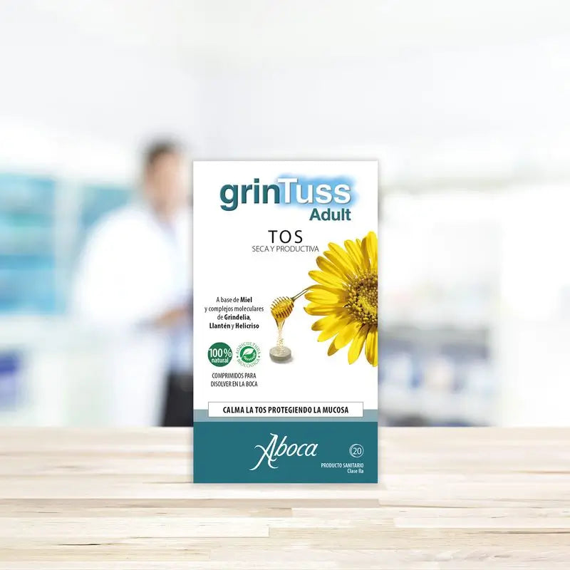 Aboca Grintuss Adult – kuiva ja yskä, 20 tablettia