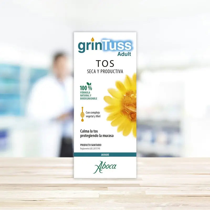 Aboca Grintuss Adult -siirappi kuivaan ja tuottavaan yskään, 180 g