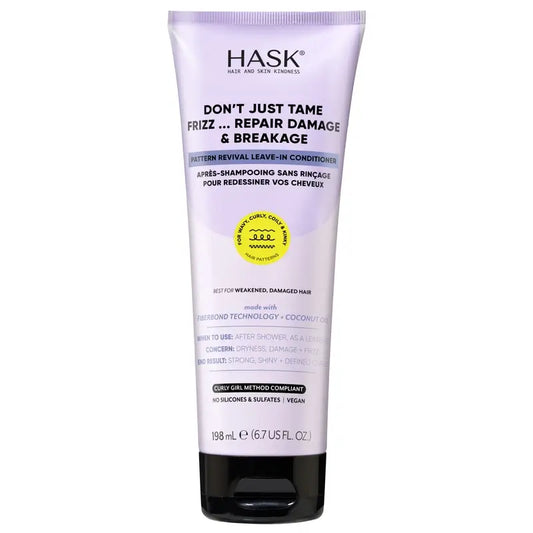 Hask Texture -hoitoaine, jota ei tarvitse huuhdella pois, kiharanesto, 198 ml